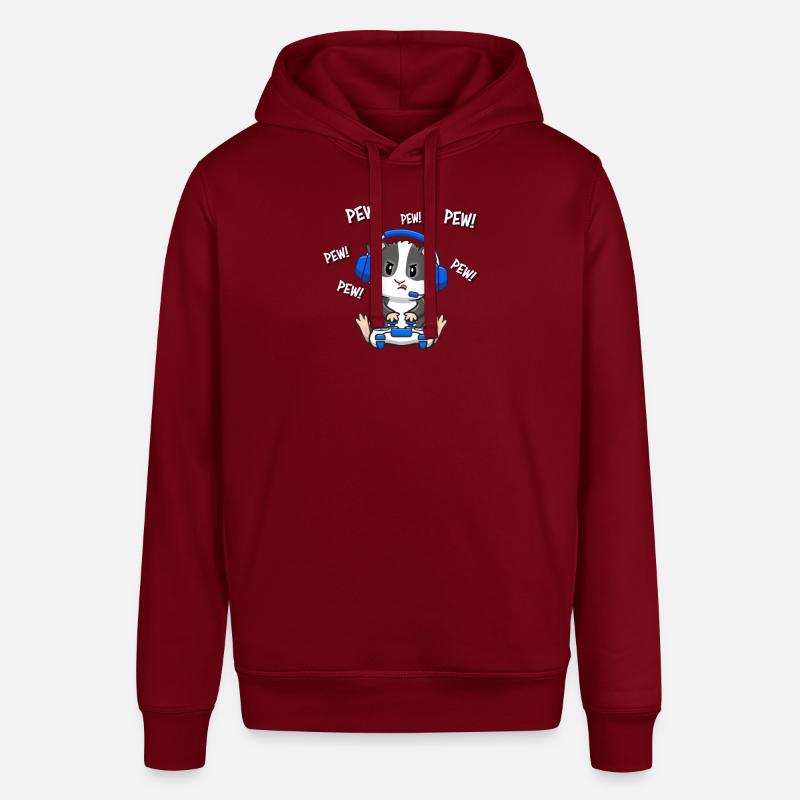 Cochon d’Inde noir et blanc - Sweat à capuche SOUNDER Stanley/Stella Unisexe - bordeaux