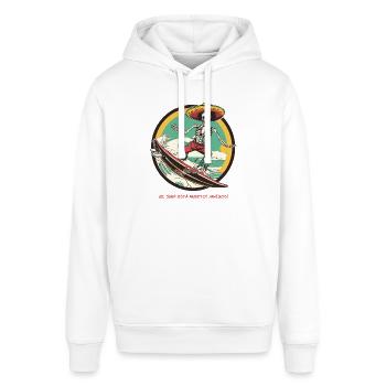Skeleton hispano-mexicain - « Le surf est mort » - Sweat à capuche SOUNDER Stanley/Stella Unisexe - bordeaux - Devant - Alina (178cm) & Michal (187cm)