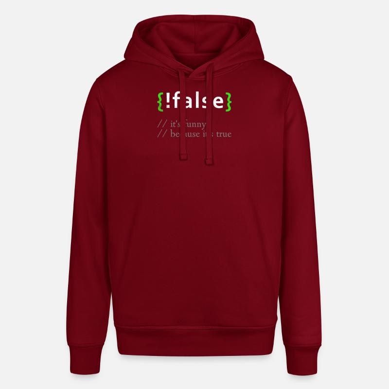 ! Falsch Lustig Programmierer Programmierer Computerentwickler - Stanley/Stella Unisex Hoodie SOUNDER - Burgunderrot