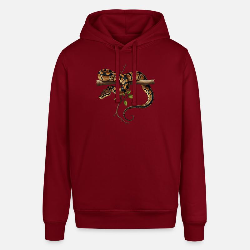 Königspython Schlangen Liebhaber Terrarium Python - Stanley/Stella Unisex Hoodie SOUNDER - Burgunderrot