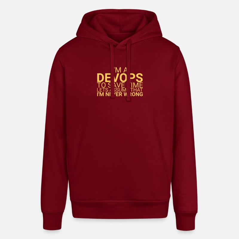 "DevOps Time | Software Development" - Stanley/Stella SOUNDER Unisex Hoodie - burgundy