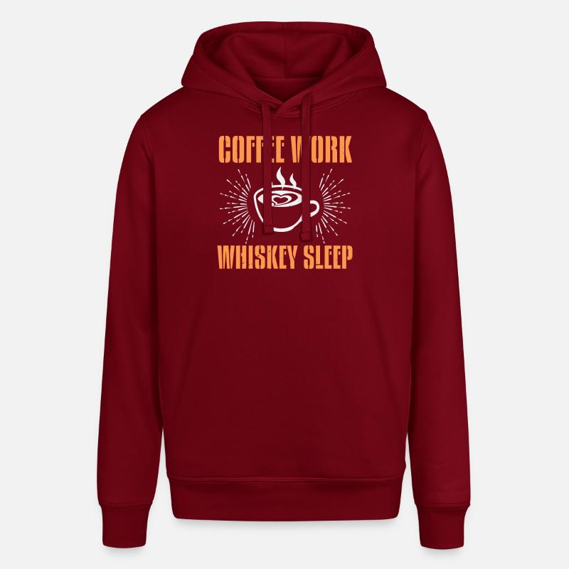 CAFÉ TRAVAIL WHISKY SOMMEIL - Sweat à capuche SOUNDER Stanley/Stella Unisexe - bordeaux