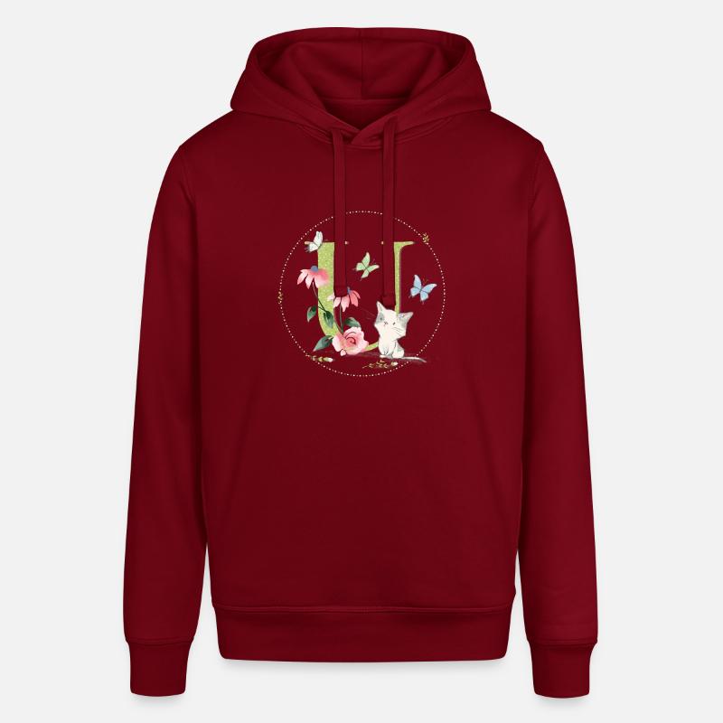 Lettre initiale U avec chat - Sweat à capuche SOUNDER Stanley/Stella Unisexe - bordeaux