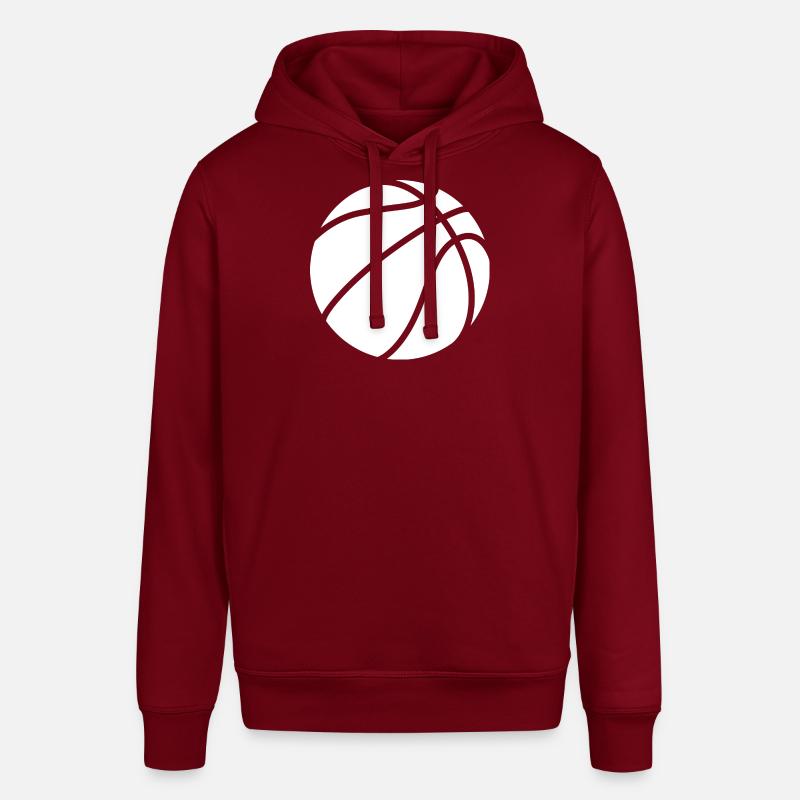 Logo de basket-ball blanc - Sweat à capuche SOUNDER Stanley/Stella Unisexe - bordeaux