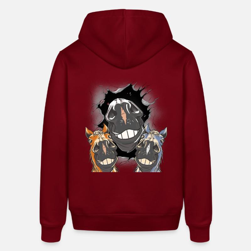 Cheval Chevaux Tête de cheval - Sweat à capuche SOUNDER Stanley/Stella Unisexe - bordeaux