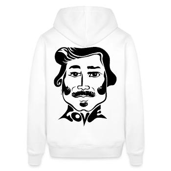 60s Love Sixties Männergesicht Mann 70s retro male - Stanley/Stella Unisex Hoodie SOUNDER - Burgunderrot - Hinten - Alina (178cm)