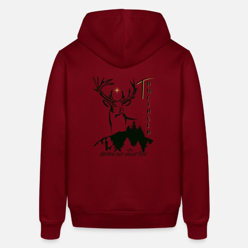 Le cœur vert de Thuringe-Allemagne - Sweat à capuche SOUNDER Stanley/Stella Unisexe - bordeaux