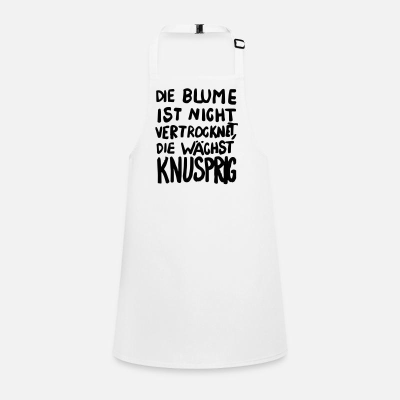 Die Blume wächst knusprig Schürze für Kinder