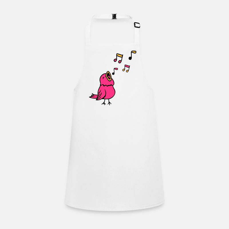 Musical notes: songbird, sparrow, singing, chirping, music Children's Apron