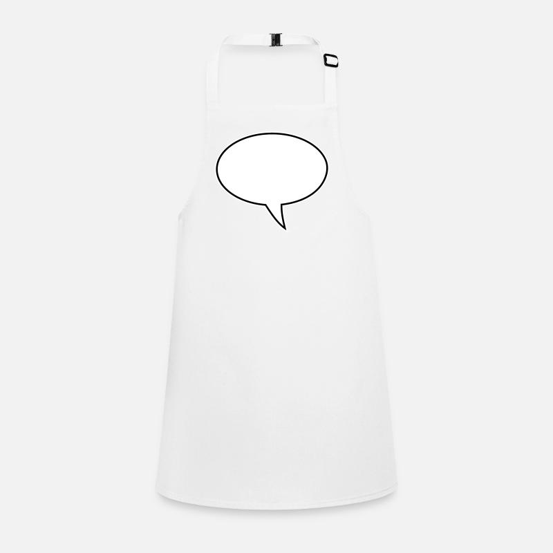 Conception de la bulle de dialogue à droite Tablier Enfant