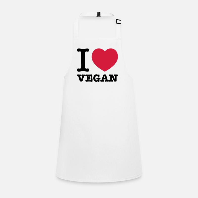 J'adore Vegan - Tablier Enfant - blanc