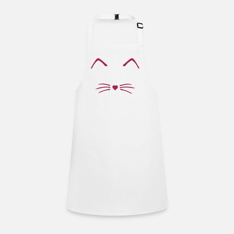 Herz und Katze cg197 Schürze für Kinder