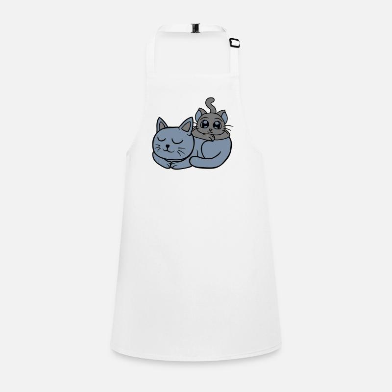 Freunde 2 Katzen aufeinander Schürze für Kinder