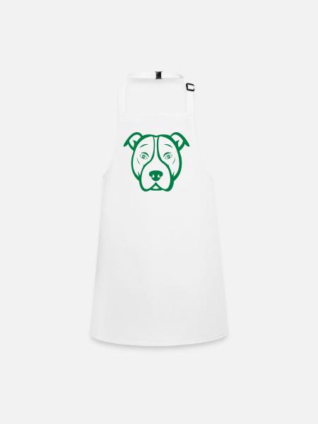 chien - Tablier Enfant - blanc - Devant