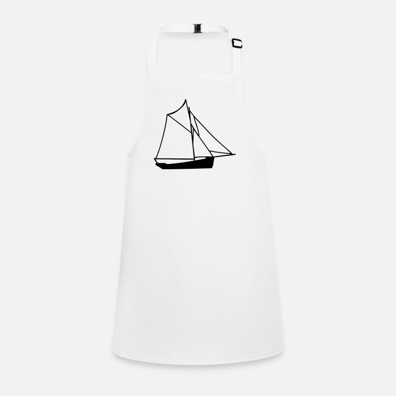 sloop boat ship sloop frigate drawing Children's Apron