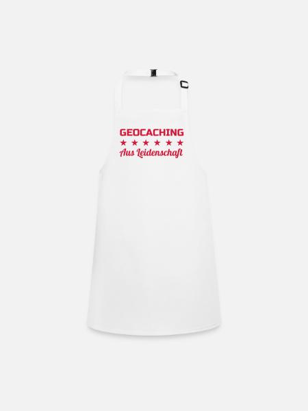 Geocaching / Geocacher / Compass / GPS - Children's Apron - white - Front