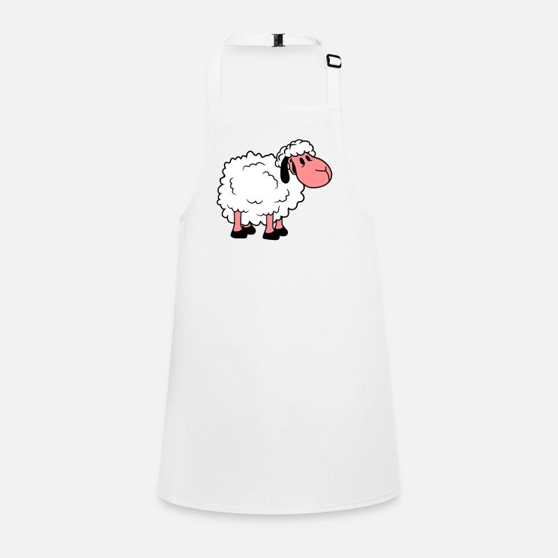 mouton bébé se tient mignon mignon agneau enfant cool bande dessinée Tablier Enfant