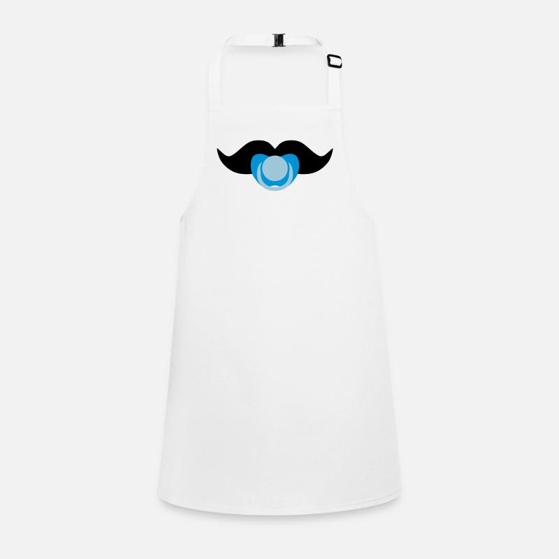 Baby Boy Mustache - Children's Apron - white