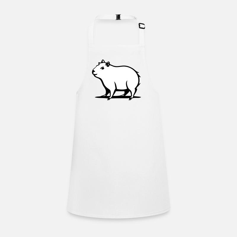 Un capybara mignon dans une tige de dessin animé Tablier Enfant