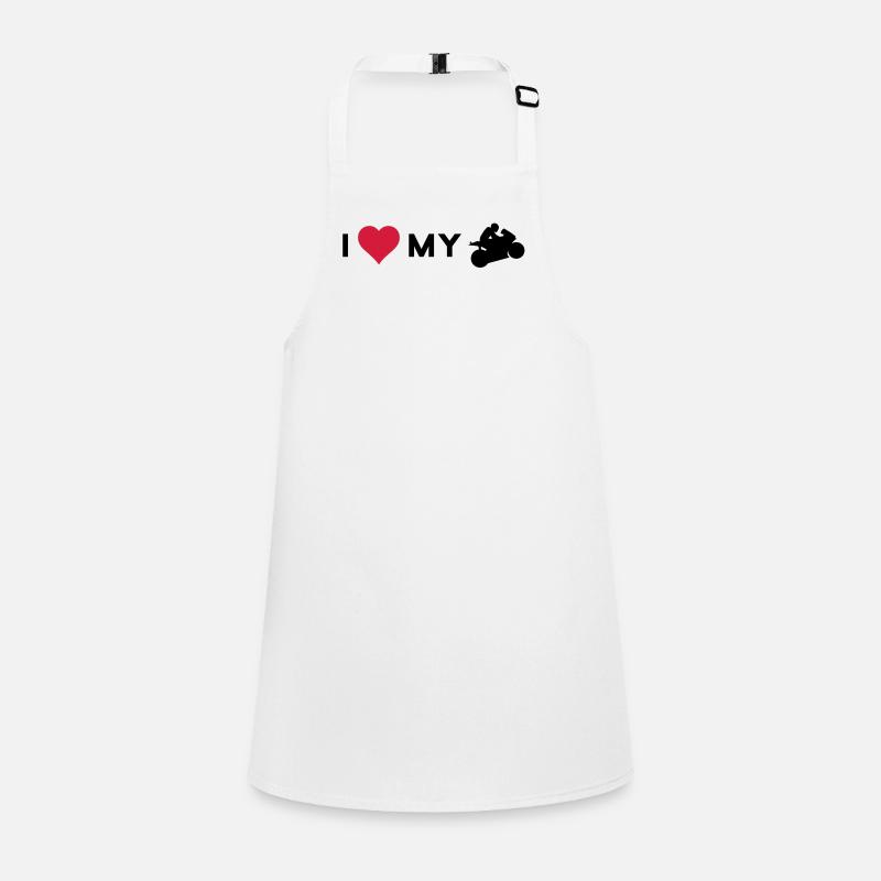i love my motorcycle - Children's Apron - white