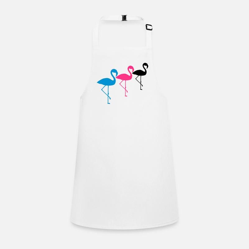 crew team 3 friends silhouette outline flamingo cli Children's Apron