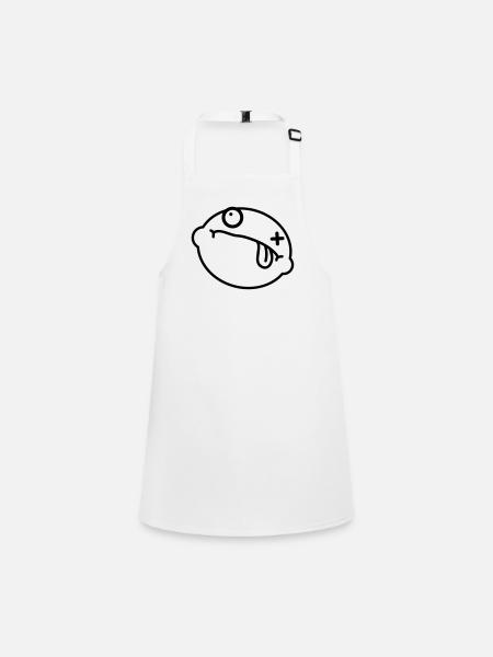 Dead Lemon Smiley - Children's Apron - white - Front