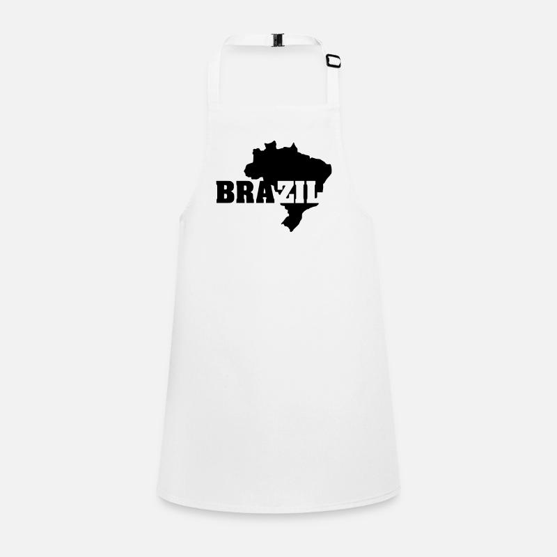 Brésil (ID: 002004) - Tablier Enfant - blanc