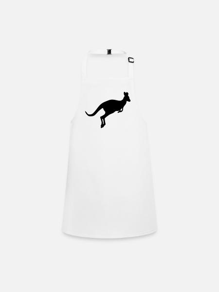 kangaroo 01 - Schürze für Kinder - Weiß - Vorne