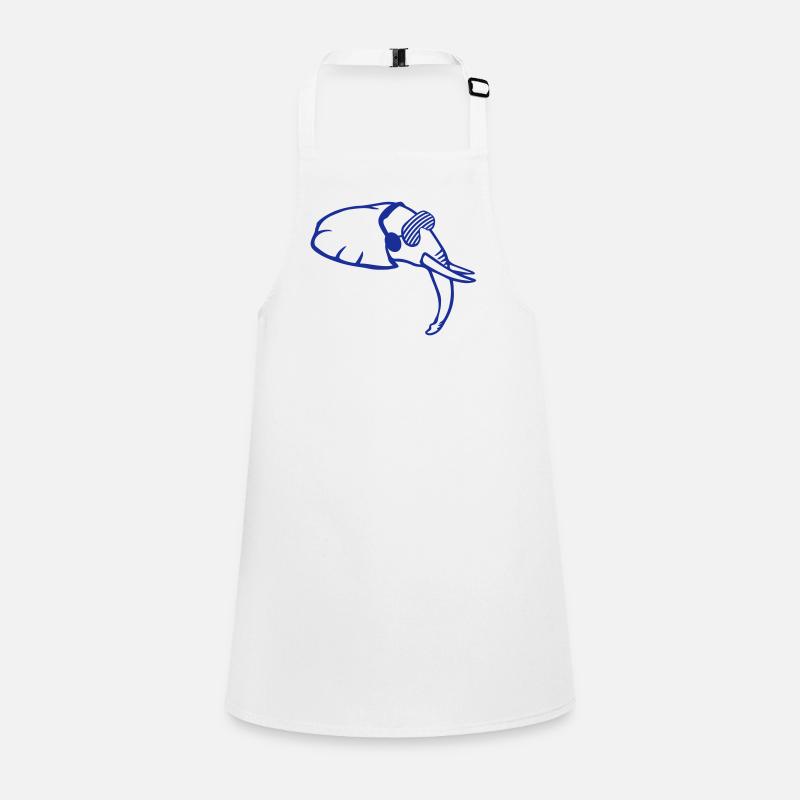 Cool DJ Elephant Music Fun Club Head Children's Apron