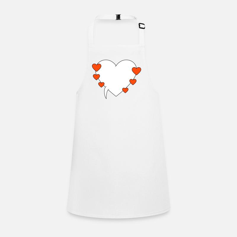 Speech Bubble with Hearts 3 Children's Apron