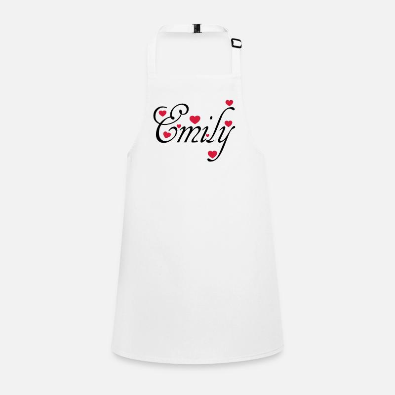 ♥ټI Love Emily-Vector Cute Confession Designټ♥ - Children's Apron - white