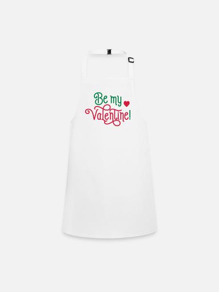 Be My Valentine - Schürze für Kinder - Weiß - Vorne