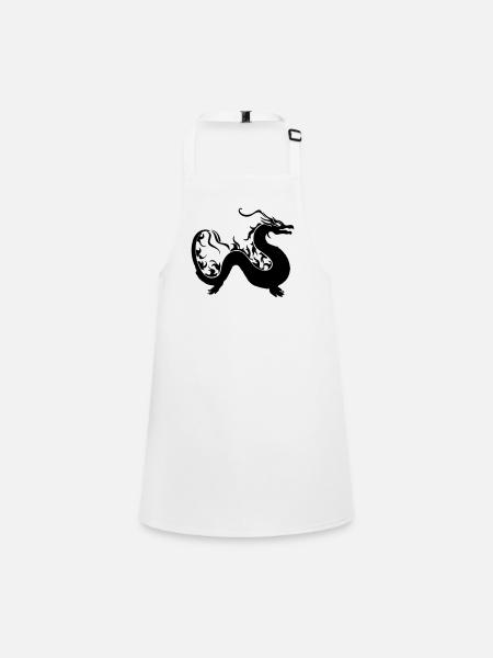 Dragon serpentait - Tablier Enfant - blanc - Devant