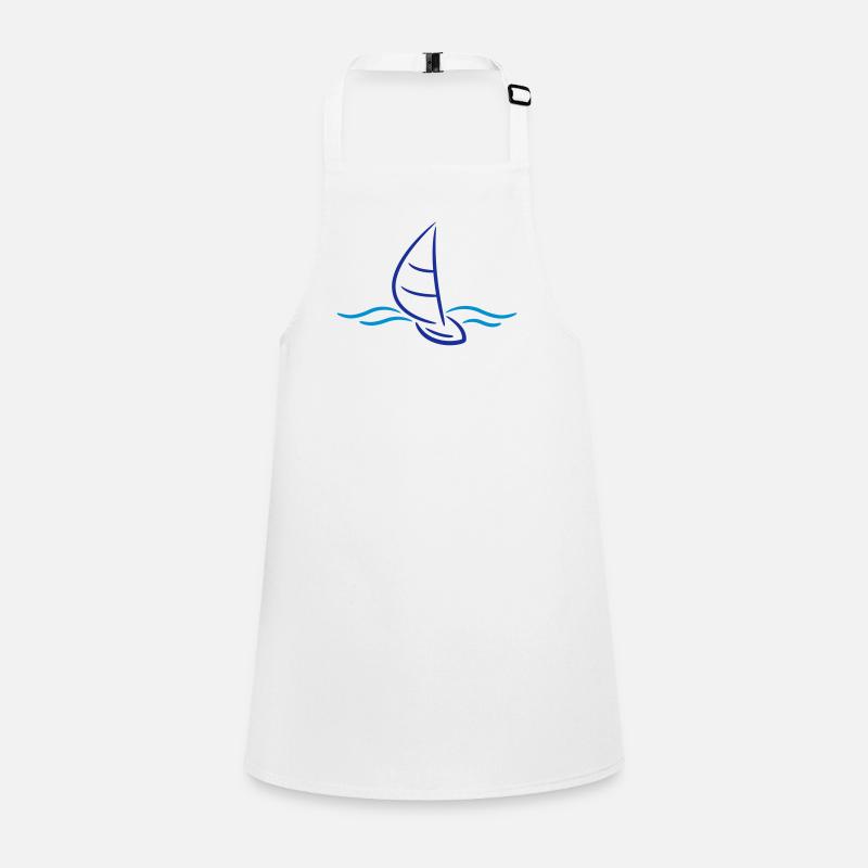 Sailing Boad And Waves Logo Children's Apron