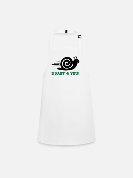 Escargot 2 Rapide - Tablier Enfant - blanc - Devant