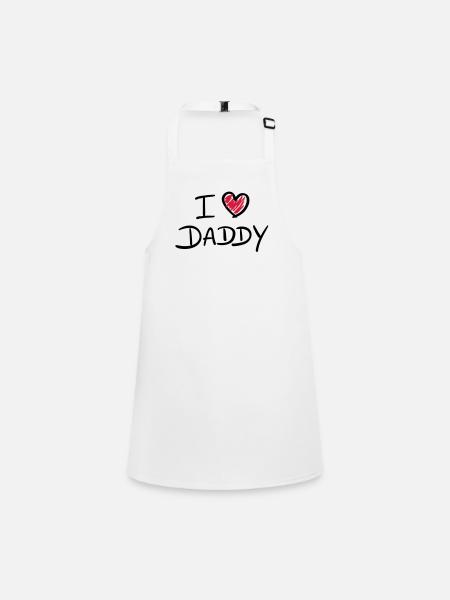 i_love_daddy__f2 - Tablier Enfant - blanc - Devant