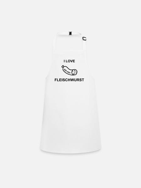 I Love Fleischwurst - Schürze für Kinder - Weiß