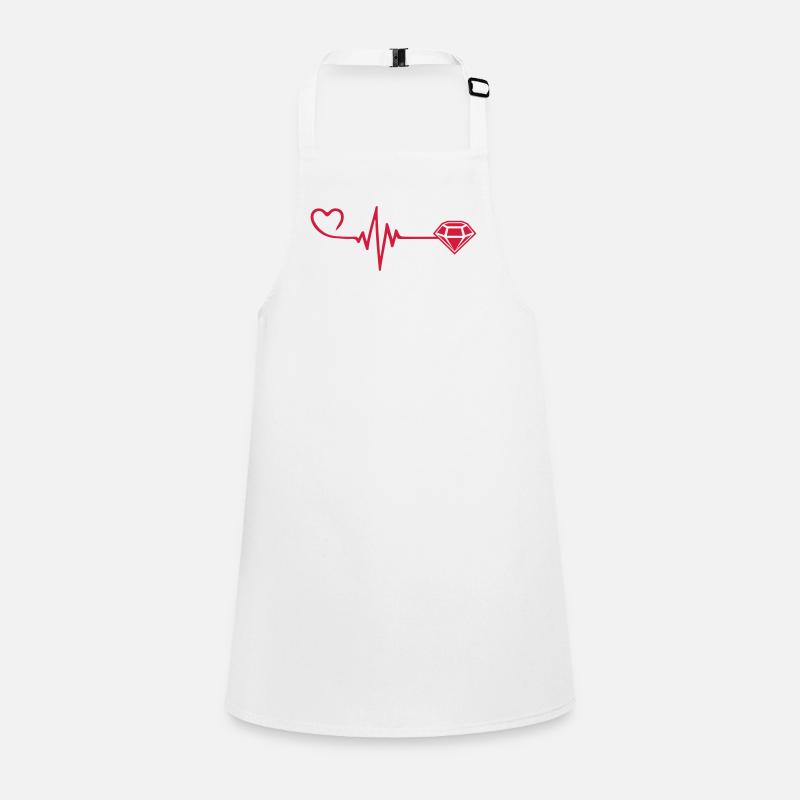 Diamond Pulse Heart Love Children's Apron