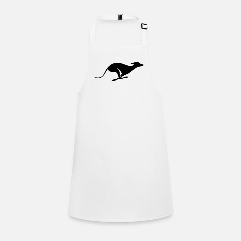 Windhund Silhouette – Sighthound, Greyhound Design Schürze für Kinder