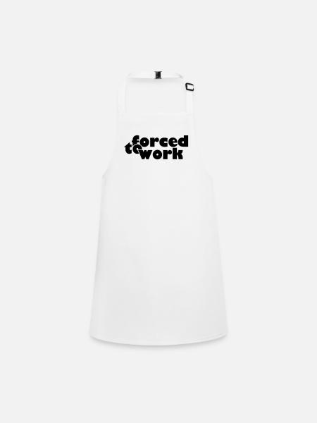 forced to work (b, 1c) - Children's Apron - white - Front