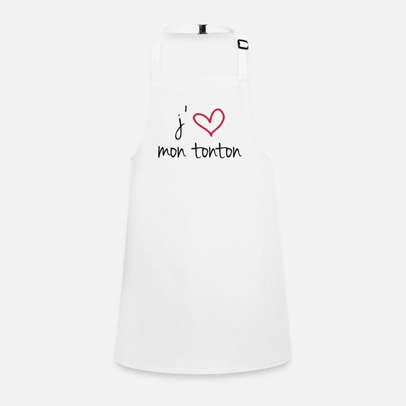J'aime mon tonton - Tablier Enfant - blanc