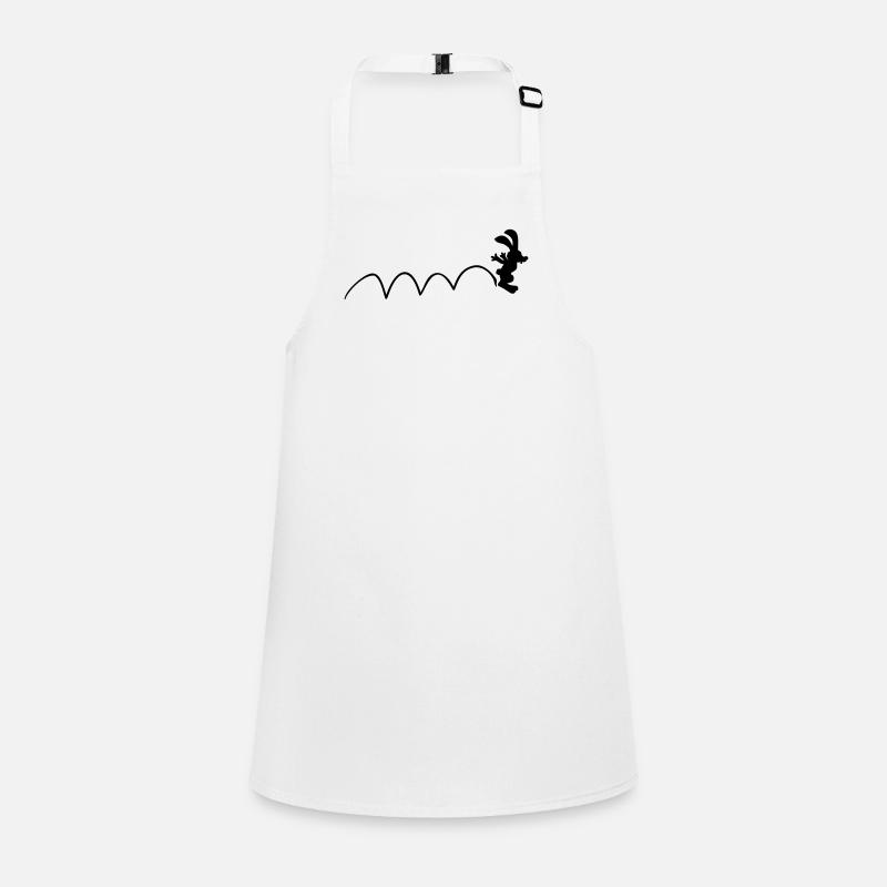 Lapin Sautillant Lapin Sautillant Drôle Sauts Cool Tablier Enfant