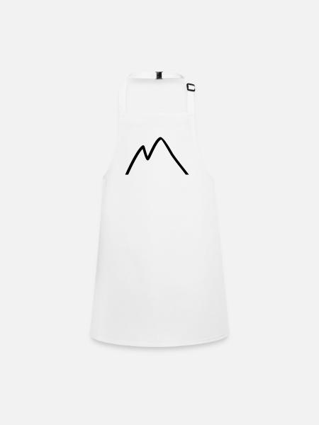 montagne - Tablier Enfant - blanc - Devant