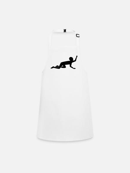 crawling_man - Tablier Enfant - blanc - Devant