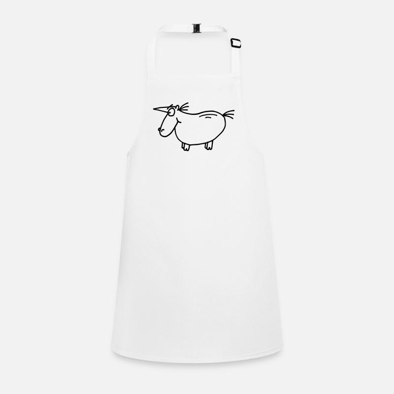 thick unicorn sketch Children's Apron