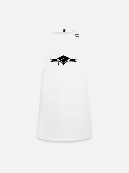 scholar hat / Gelehrtenhut (1c) - Children's Apron - white - Front