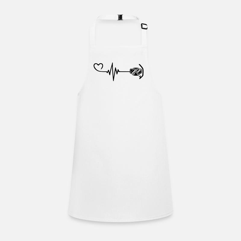 Diving goggles pulse heart Children's Apron