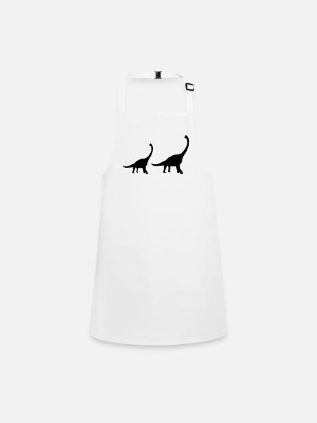 dinosaur - Children's Apron - white - Front