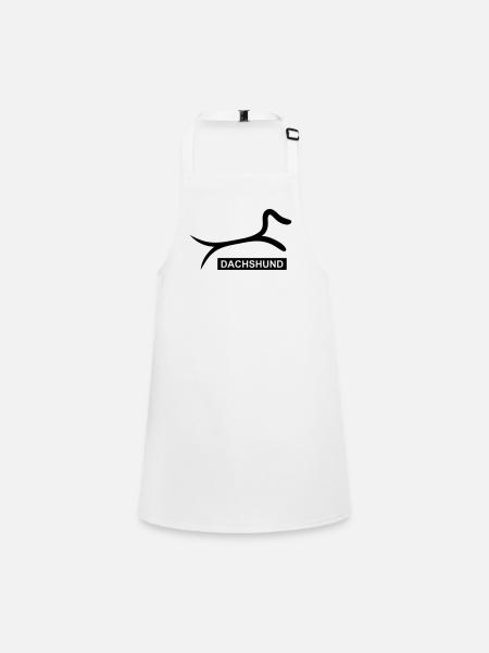 Teckel sportif - Tablier Enfant - blanc - Devant