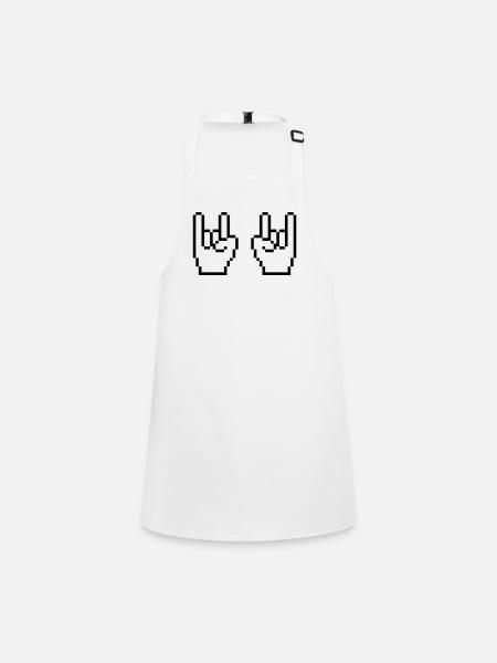 Aiguilles Rock Pixel - Tablier Enfant - blanc - Devant